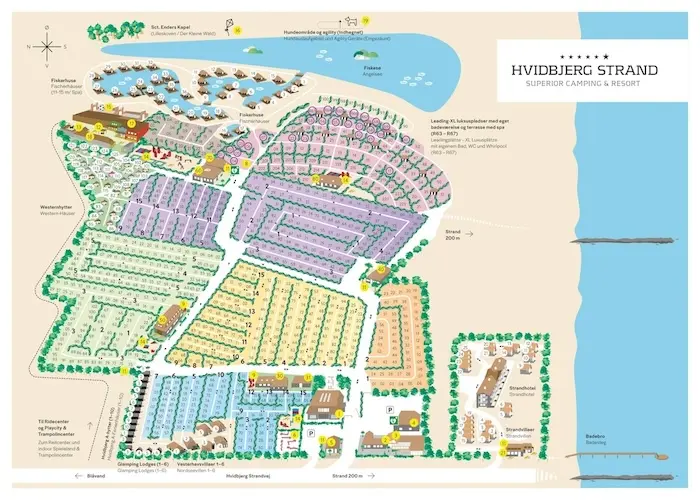 Plattegrond camping Hvidbjerg Strand
