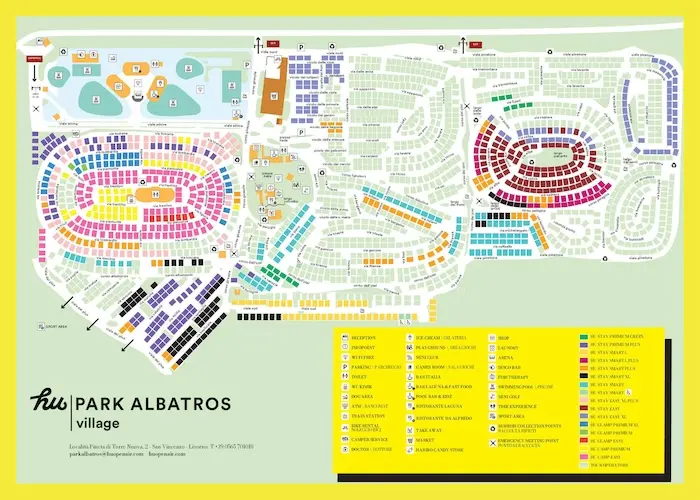 Plattegrond camping Albatros Village