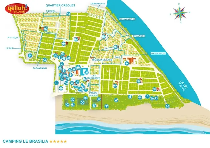 Plattegrond camping Le Brasilia