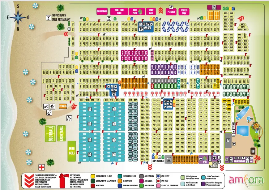 Plattegrond Camping Amfora