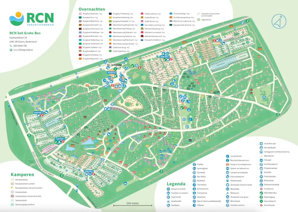 Plattegrond Camping Het Grote Bos