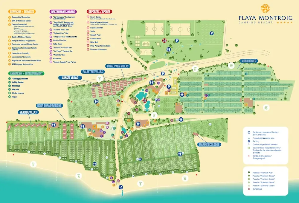 Plattegrond Camping Montroig