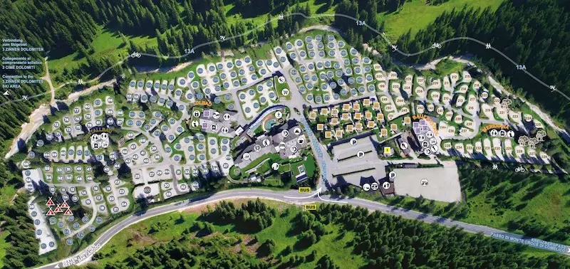 Plattegrond Camping Park Sexten