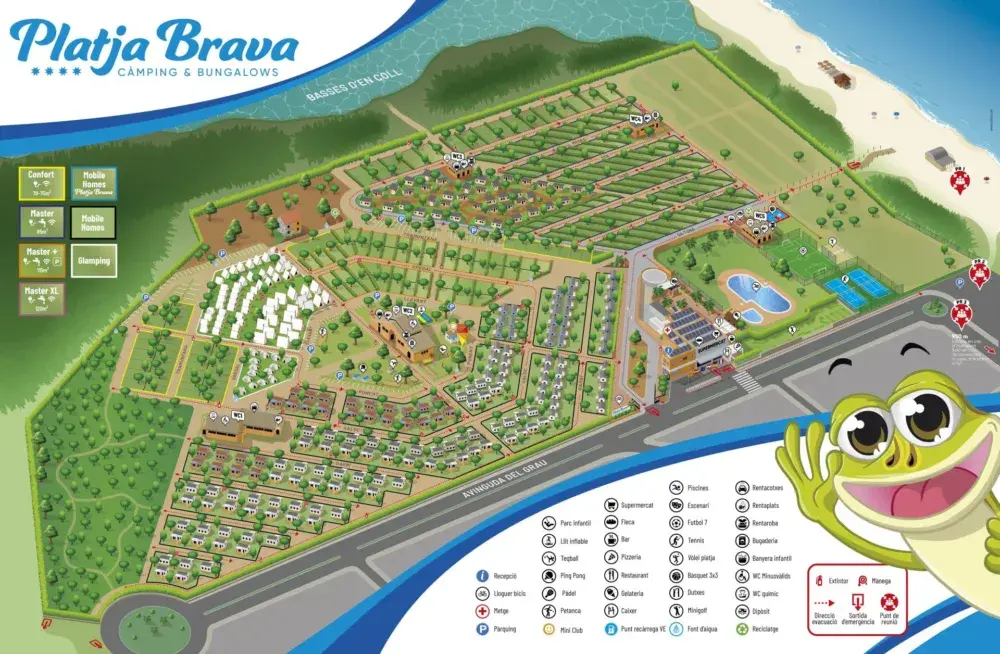Plattegrond Camping Playa Brava