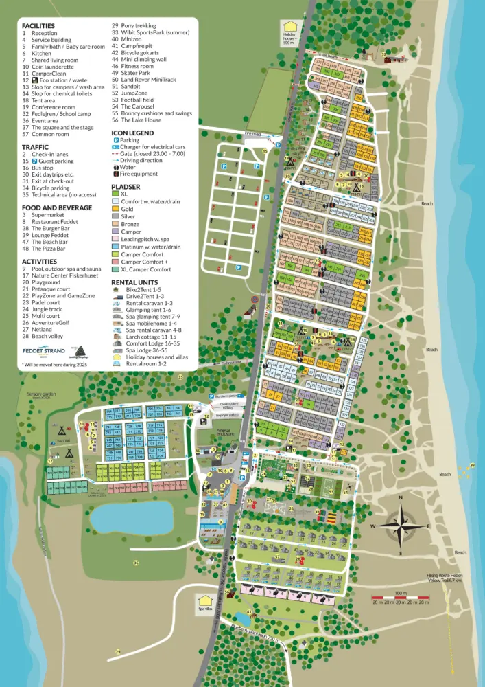 Plattegrond camping Feddet Strand