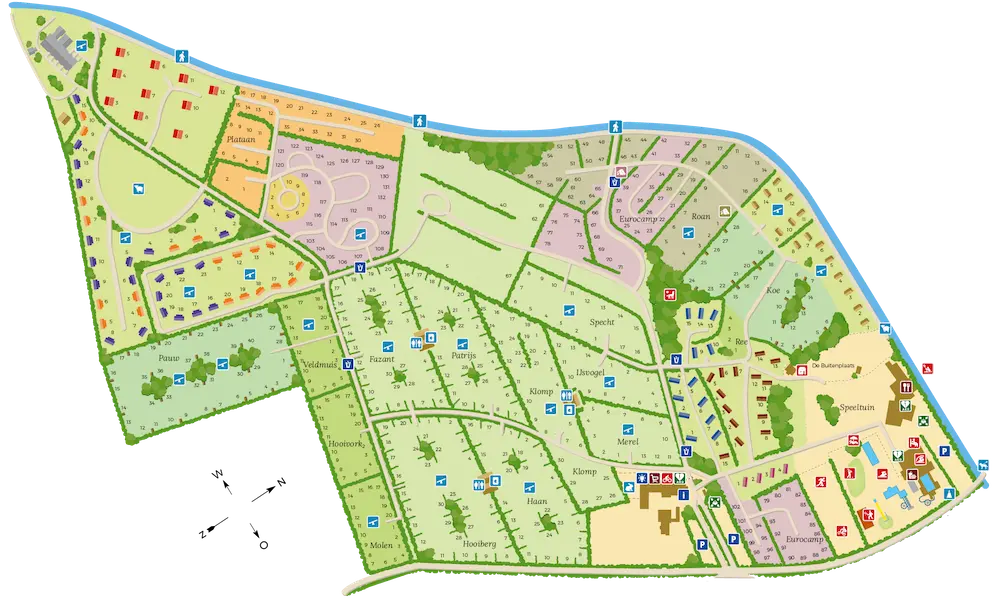 Plattengrond Camping de 2 Bruggen