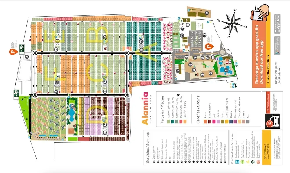 Plattegrond Camping Alannia Costa Blanca