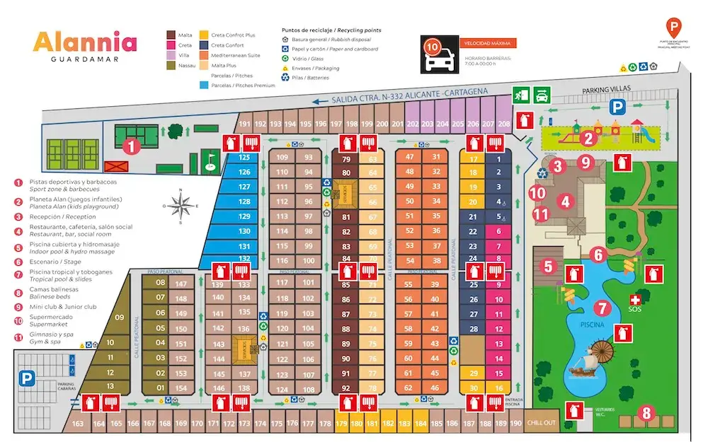 Plattegrond Camping Alannia Guadamar