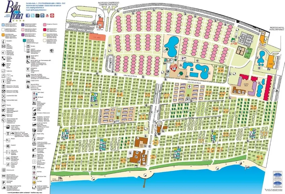 Plattegrond Camping Bella Italia