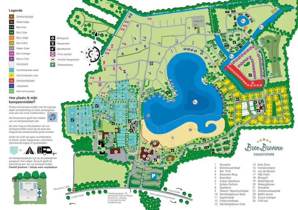 Plattegrond Camping Breebronne