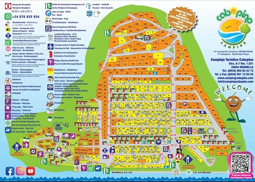 Plattegrond Camping Cabopino