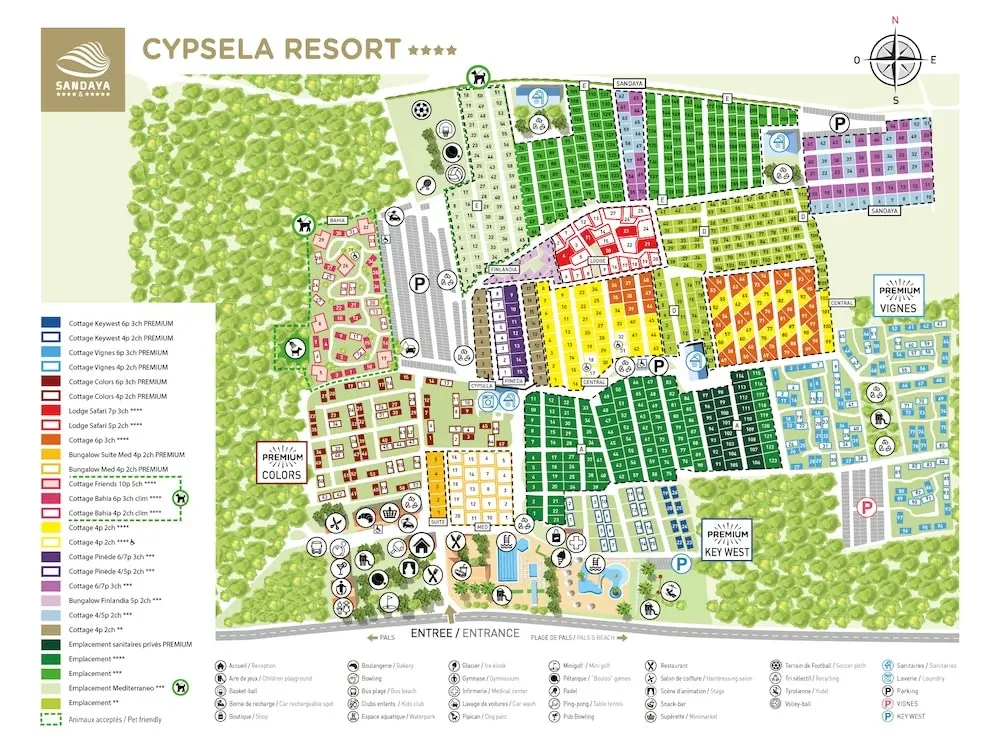 Plattegrond Camping Cypsela Resort