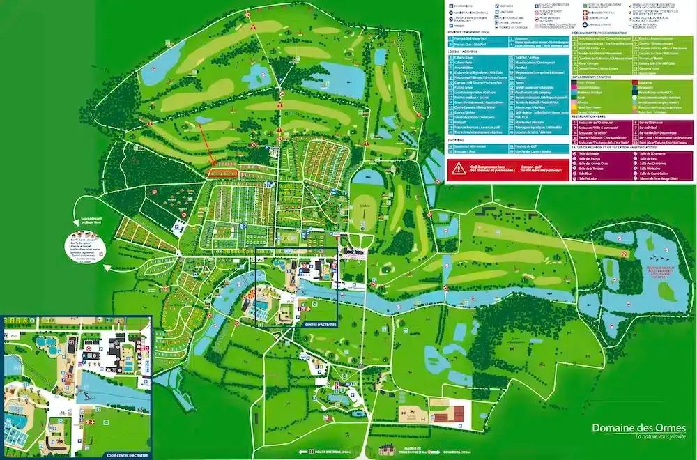 Plattegrond Camping Domaine des Ormes
