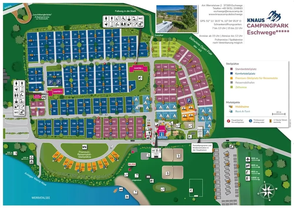 Plattegrond Camping Eschwege