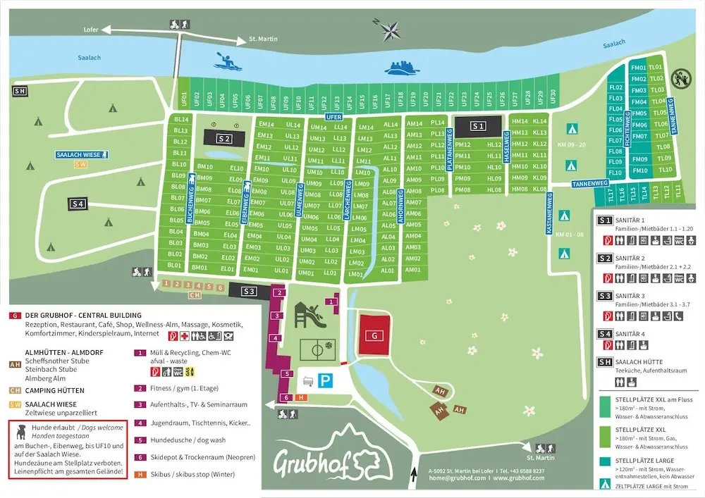 Plattegrond Camping Grubhof