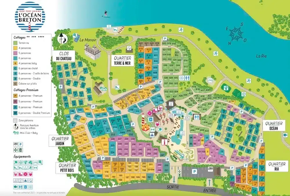 Plattegrond Camping L'Ocean Breton