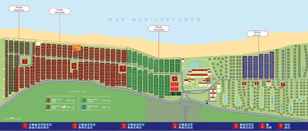 Plattegrond Camping La Ballena Alegre
