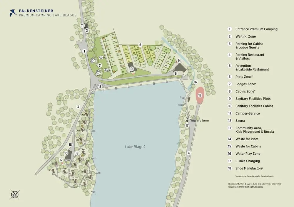 Plattegrond Camping Lake Blaguš