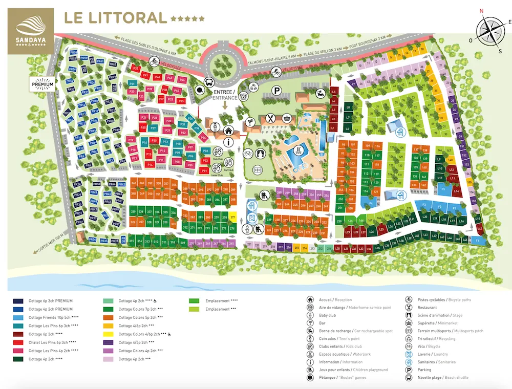 Plattegrond Camping Le Littoral