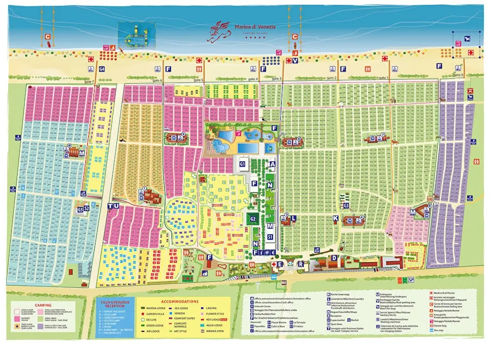 Plattegrond Camping Marina di Venezia
