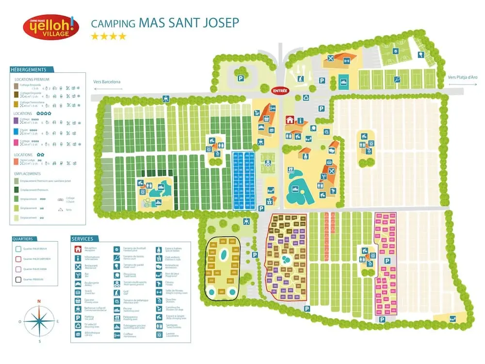 Plattegrond Camping Mas Sant Josep