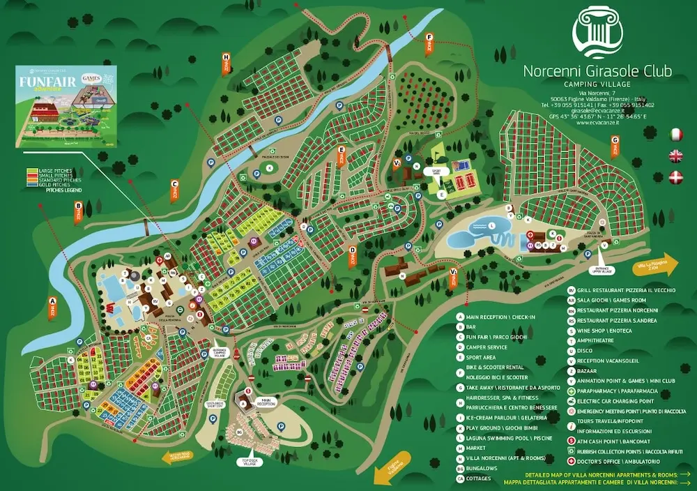 Plattegrond Camping Norcenni Girasole