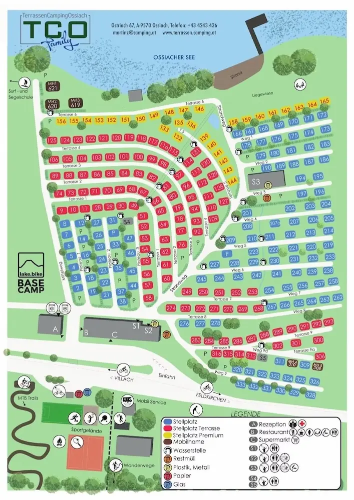 Plattegrond Camping Ossiacher See