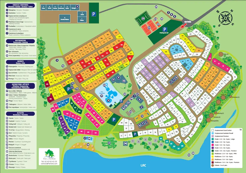 Plattegrond Camping Parc de Fierbos