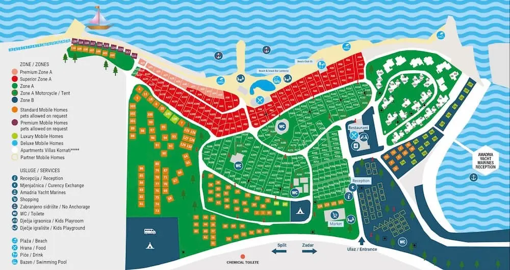 Plattegrond Camping Park Šibenik