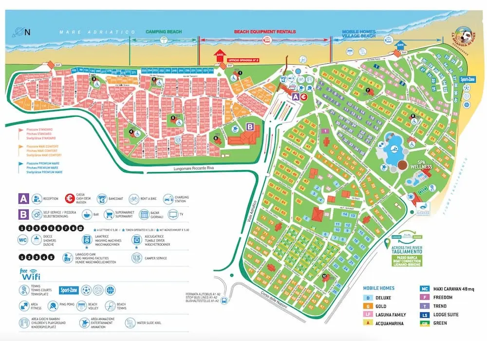 Plattegrond Camping Pino Mare