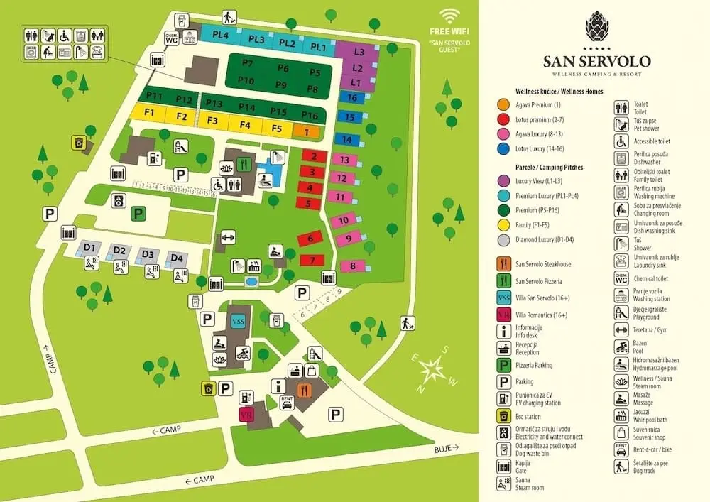 Plattegrond Camping San Servolo