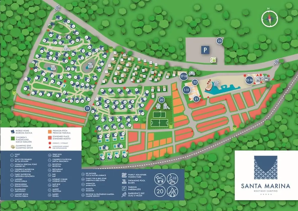 Plattegrond Camping Santa Marina