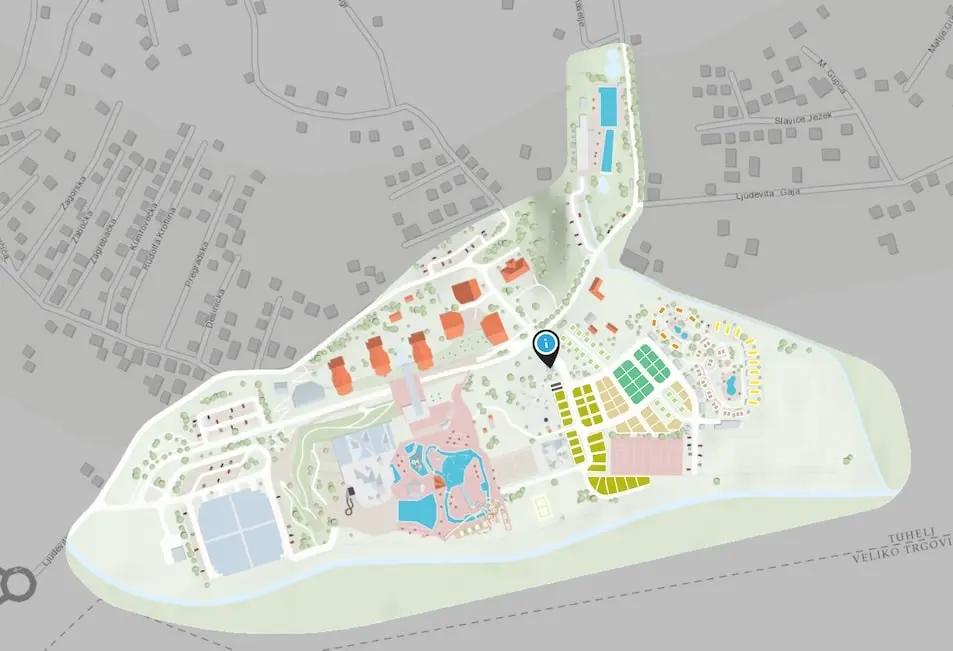 Plattegrond Camping Terme Tuhelj