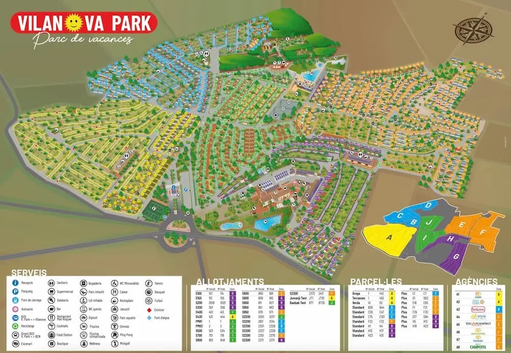 Plattegrond Camping Vilanova Park
