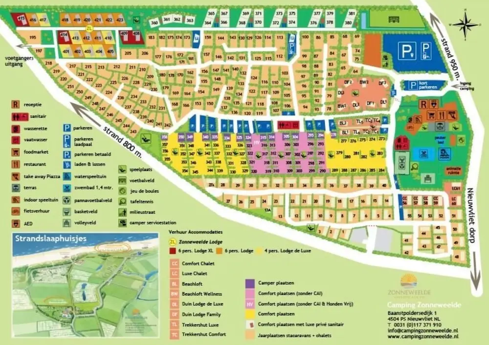Plattegrond Camping Zonneweelde