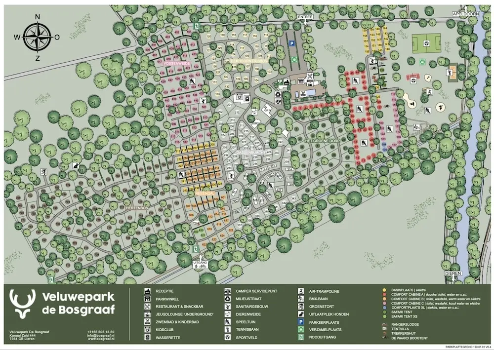 Plattegrond Camping de Bosgraaf
