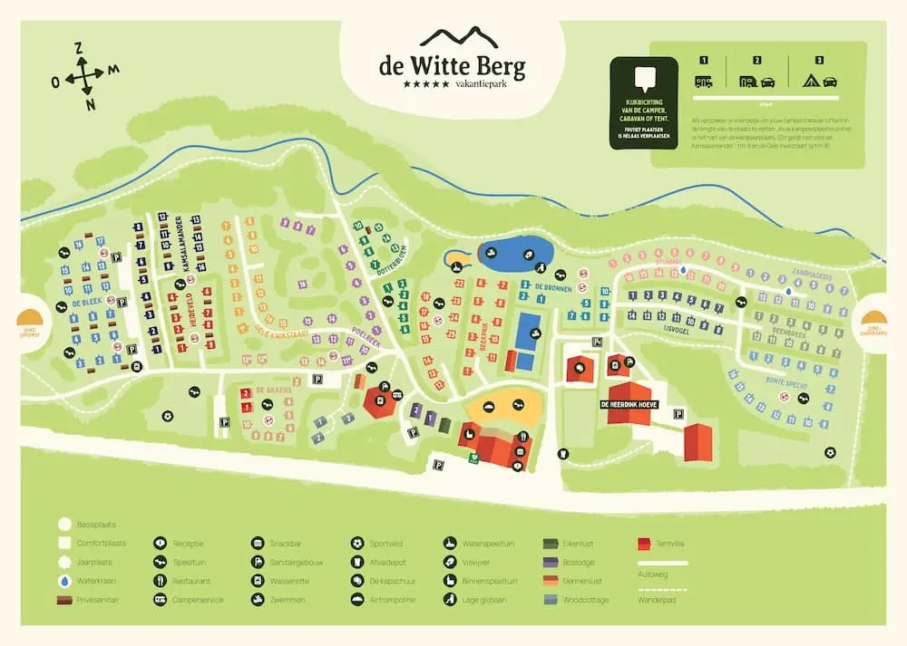Plattegrond Camping de Witte Berg