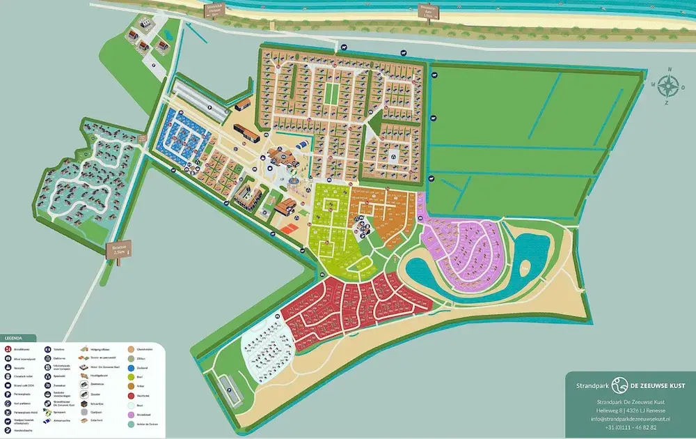 Plattegrond de Zeeuwse Kust