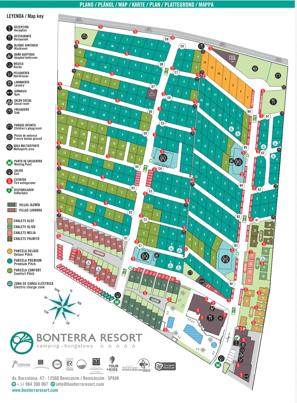 Plattegrond Camping Bonterra