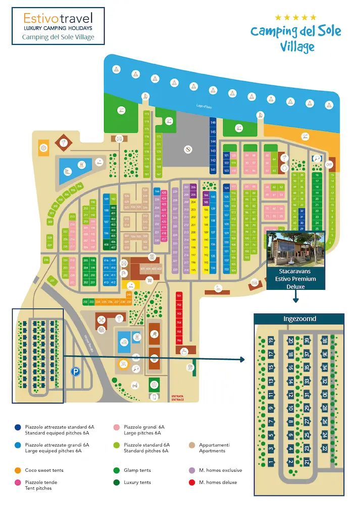 Plattegrond Camping Del Sole Village