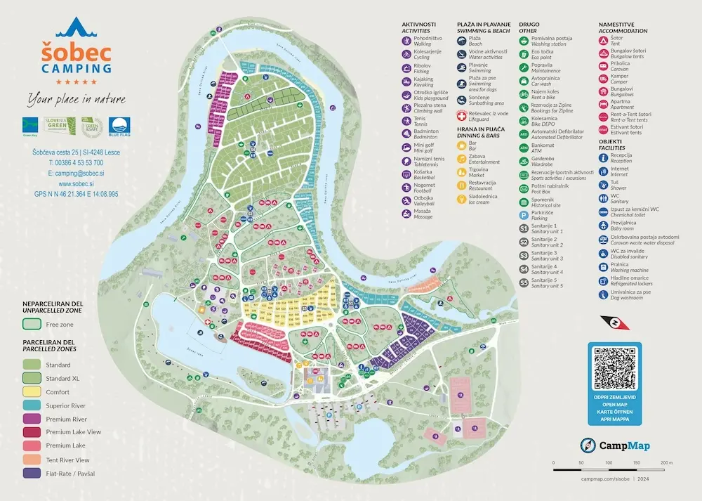 Plattegrond Camping Šobec