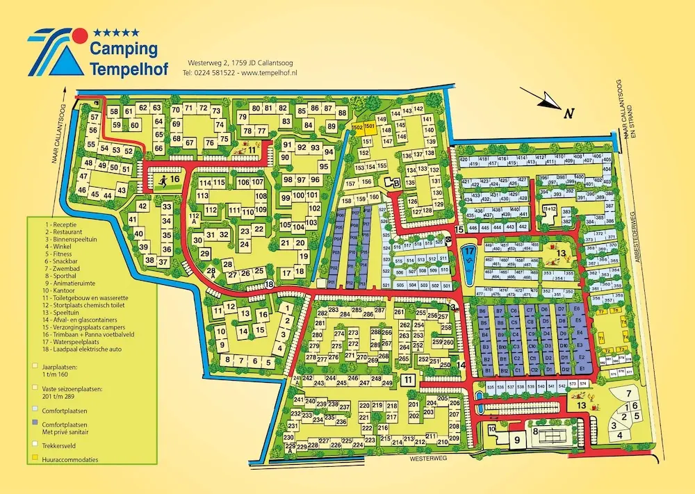 Plattegrond Camping Tempelhof