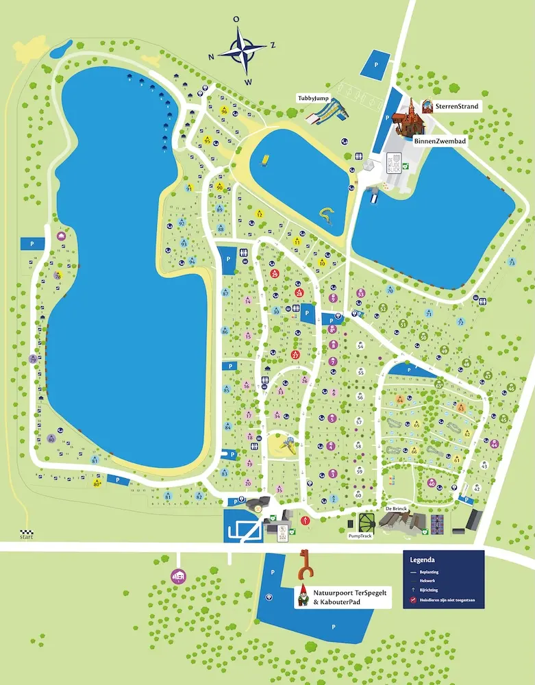 Plattegrond camping TerSpegelt