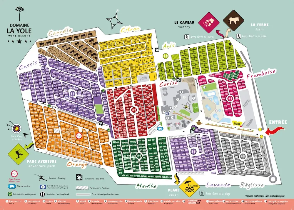 Plattegrond Domaine de la Yole