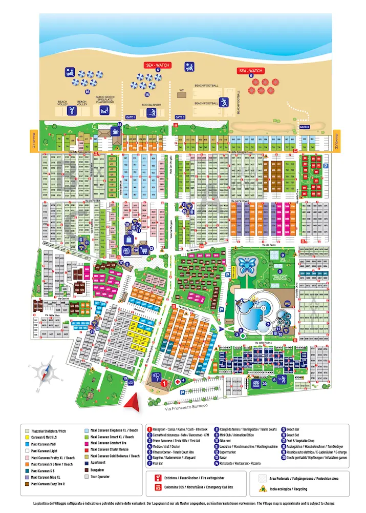 Plattegrond camping Sant Angelo Village