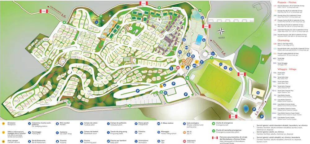 Plattegrond camping Barco Reale