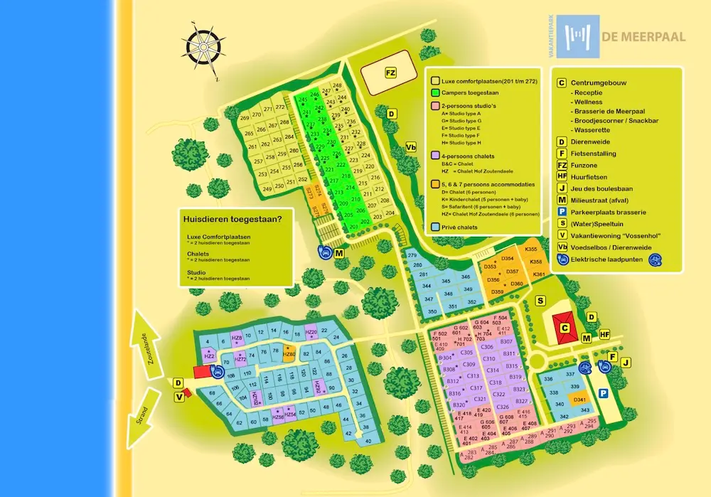 Plattegrond camping de Meerpaal